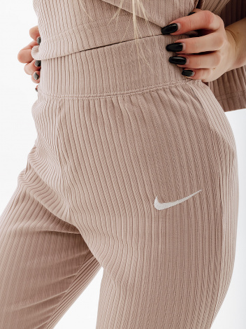 Спортивні штани жіночі Nike W NSW RIB JRSY PANT бежеві DV7868-272