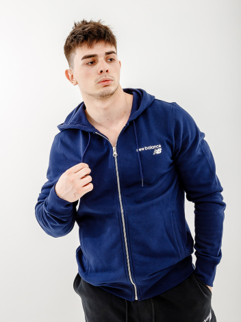 Толстовка New Balance CLASSIC CORE FZ синя MJ03907PGM