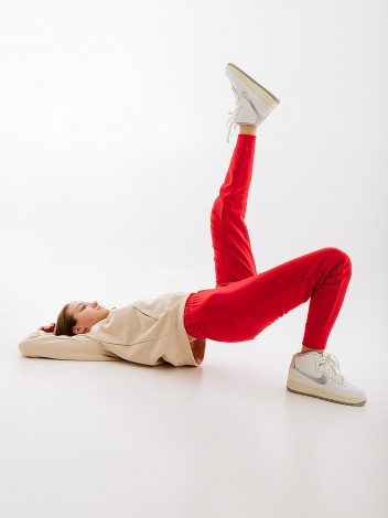 Спортивні штани жіночі Nike CLUB FLC PANT TIGHT червоні DQ5174-657