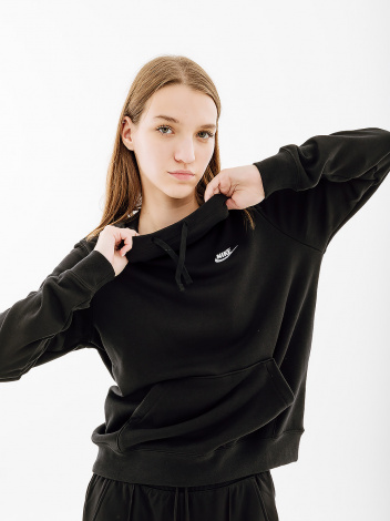 Худі жіноче Nike CLUB HOODIE STD чорне DQ5415-010