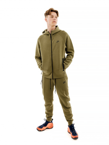 Толстовка Nike M NK TCH FLC FZ WR HOODIE оливкова FB7921-222