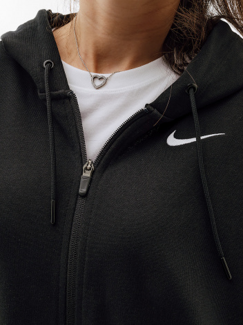 Толстовка жіноча Nike W NSW JRSY OS FZ HOODIE чорна DM6415-010