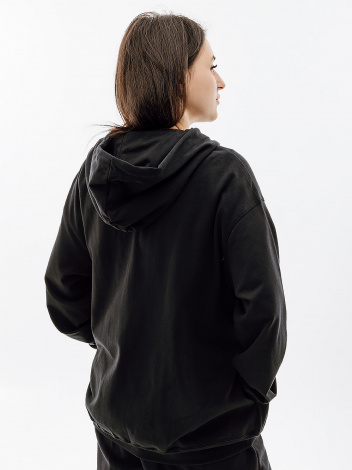 Толстовка жіноча Nike W NSW JRSY OS FZ HOODIE чорна DM6415-010