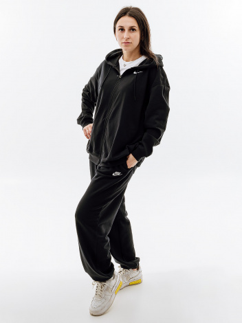 Толстовка жіноча Nike W NSW JRSY OS FZ HOODIE чорна DM6415-010