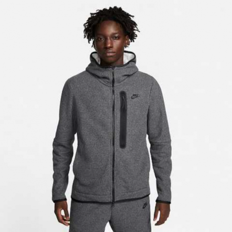 Толстовка Nike M TCH FLC FZ WINTER HD сіра DQ4801-010