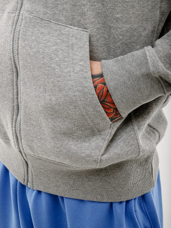 Толстовка Nike CLUB DT HOODIE FZ BB сіра DQ8384-064