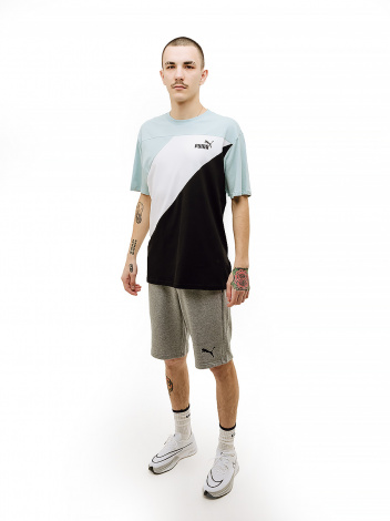 Футболка Puma POWER COLORBLOCK TEE бірюзово-біло-чорна 67892922