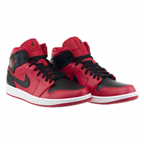 Кросівки Nike AIR JORDAN 1 MID червоно-чорні 554724-660