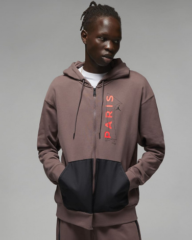 Толстовка Nike JORDAN MJ PSG FLC FZ коричнева DN6150-291