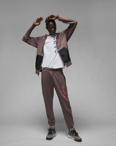 Толстовка Nike JORDAN MJ PSG FLC FZ коричнева DN6150-291