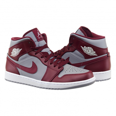 Кросівки Nike AIR JORDAN 1 MID червоно-сірі DQ8426-615