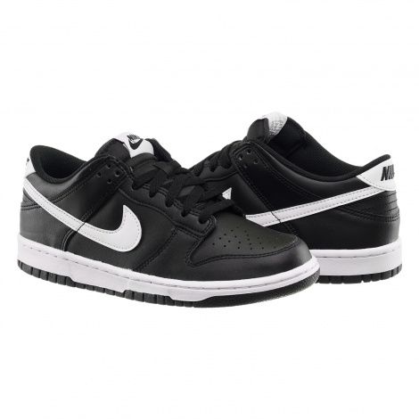Кросівки підліткові Nike DUNK LOW (GS) чорно-білі FD1232-001