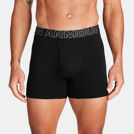 Труси (боксерки) Under Armour PERFORMANCE COTTON 6IN 3-PACK BOXERJOCK чорні (3 пари) 1383889-001