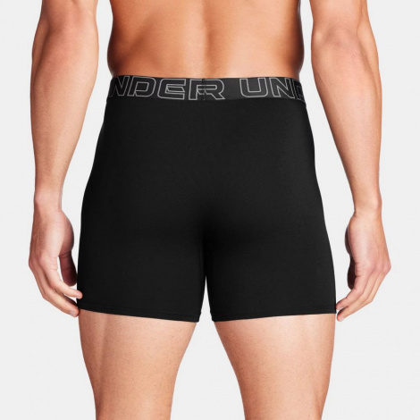 Труси (боксерки) Under Armour PERFORMANCE COTTON 6IN 3-PACK BOXERJOCK чорні (3 пари) 1383889-001