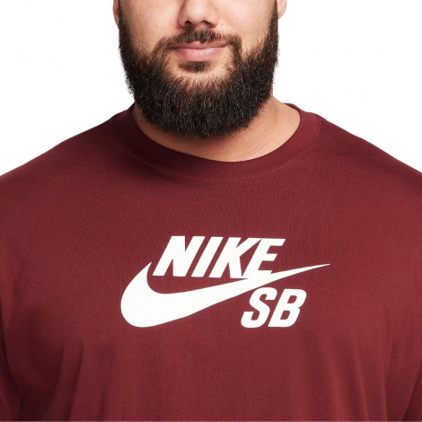 Футболка Nike M SB TEE LOGO HBR бордова CV7539-619