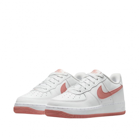 Кросівки підліткові Nike AIR FORCE 1 (GS) біло-коралові DV7762-102