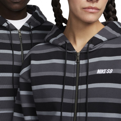 Толстовка Nike SB FULL-ZIP FLEECE SKATE HOODIE чорно-сіра FN2512-065