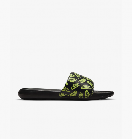 Шлепанцы Nike VICTORI ONE SLIDE PRINT черно-салатовые CN9678-010