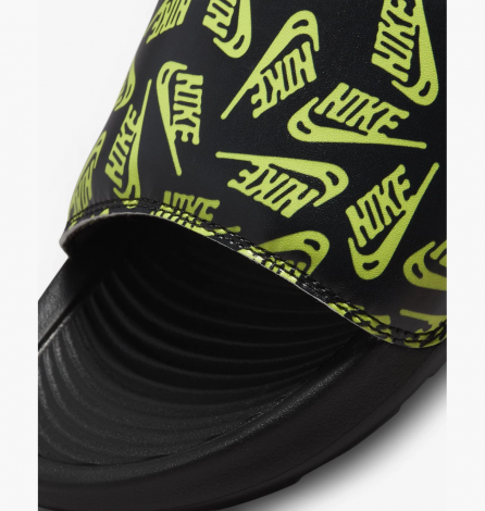 Шлепанцы Nike VICTORI ONE SLIDE PRINT черно-салатовые CN9678-010