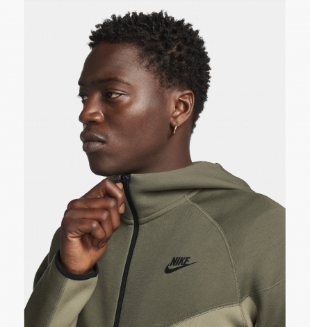 Толстовка Nike M NK TCH FLC FZ WR HOODIE оливкова FB7921-276