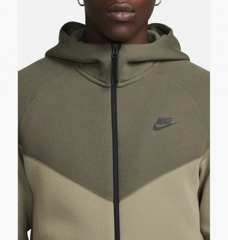 Толстовка Nike M NK TCH FLC FZ WR HOODIE оливкова FB7921-276