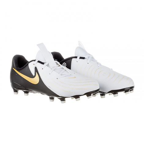 Бутси дитячі Nike JR PHANTOM GX II ACADEMY FG/MG біло-чорні FD6722-100