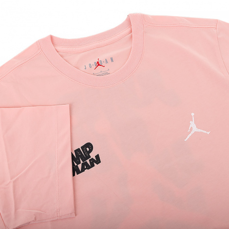 Футболка Nike JORDAN MBRAND SS JM STACK CREW світло-рожева FN6029-622