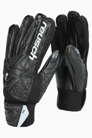 Детские вратарские перчатки Reusch Attrakt Starter Solid Finger Support Junior - черный