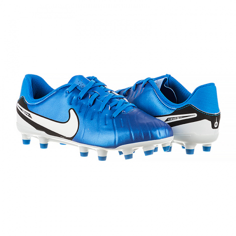 Бутсы детские Nike JR TIEMPO LEGEND 10 ACADEMY FG/MG синие DV4348-400