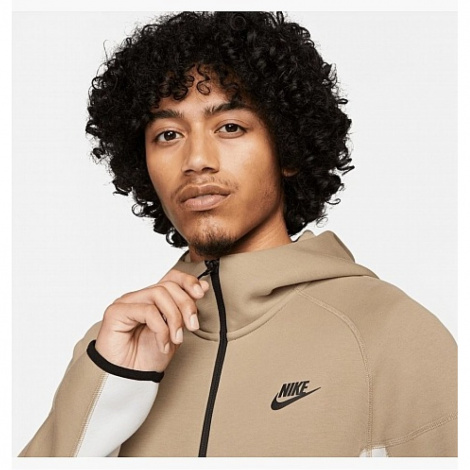 Толстовка Nike M NK TCH FLC FZ WR HOODIE біло-бежева FB7921-121