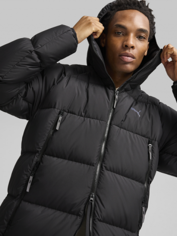 Пуховик Puma LONG HOODED DOWN COAT чорний 62646701