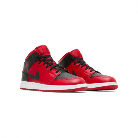 Кроссовки Air Jordan 1 Mid Reverse Bred 2021 (Gs)