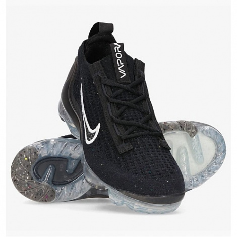 Кроссовки Nike Air Vapormax 2021 Fk Black Metallic Silver (W)