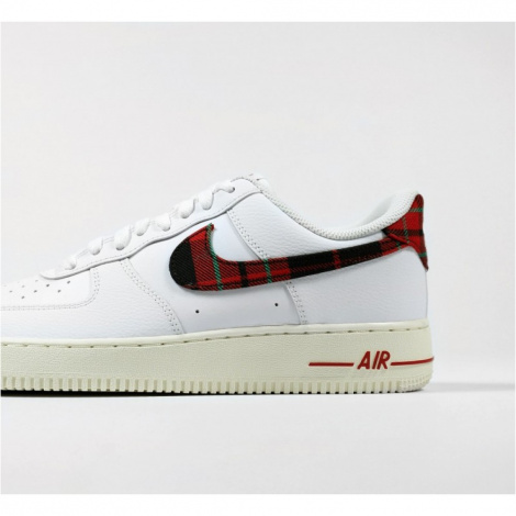 Кросівки Nike Air Force 1 Low '07 Lv8 Tartan Plaid White University Red