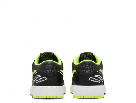 Кроссовки Jordan 1 Low Se Black Cat Volt (Gs)