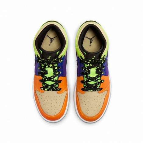 Кроссовки Кроссовки Nike Air Jordan 1 Mid Volt/Vivid Orange Multicolour