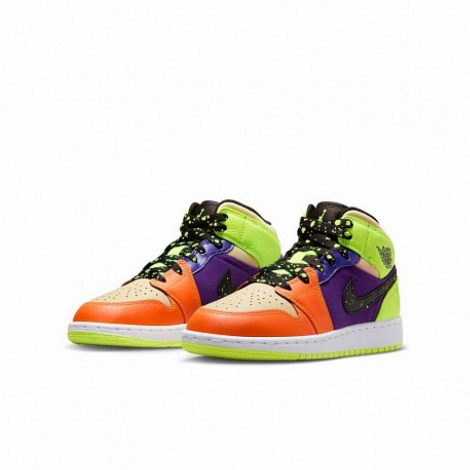 Кроссовки Кроссовки Nike Air Jordan 1 Mid Volt/Vivid Orange Multicolour