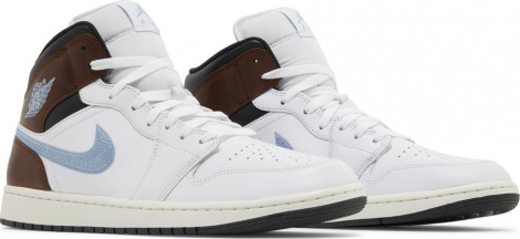 Кроссовки Air Jordan 1 Retro Mid Se 'Brown Blue Grey'