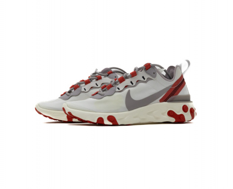 Кроссовки женские Nike W REACT ELEMENT 55 бело-красные BQ2728-010