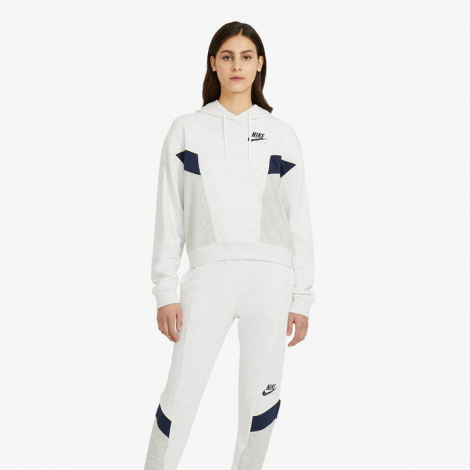 Худі жіноче Nike W NSW HERITAGE HOODIE FLC світло-сіро-темно-синє CZ8604-051