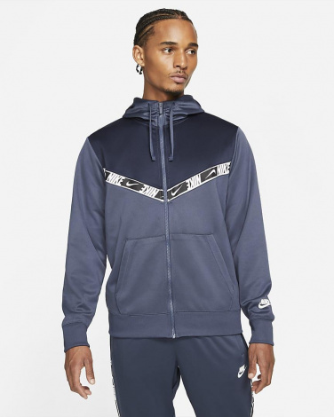 Толстовка Nike SPORTSWEAR MEN'S FULL-ZIP HOODIE темно-синя DM4672-437