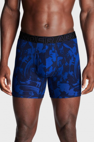 Труси (боксерки) Under Armour PERFORMANCE COTTON 6IN 3-PACK PRINTED BOXERJOCK темно-синьо-сині, сірі, темно-сині (3 пари) 1383890-400