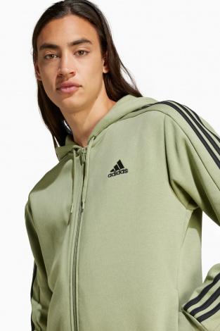 Кофта adidas Essentials Fleece 3S FZ - зелений