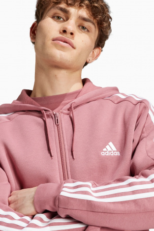 Кофта adidas Essentials Fleece 3S FZ - розовый