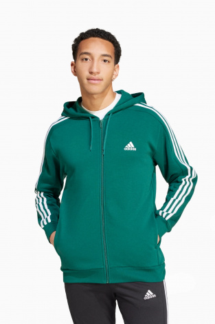 Кофта adidas Essentials Fleece 3S FZ - зеленый