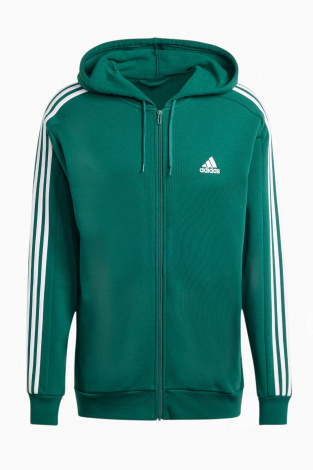 Кофта adidas Essentials Fleece 3S FZ - зеленый
