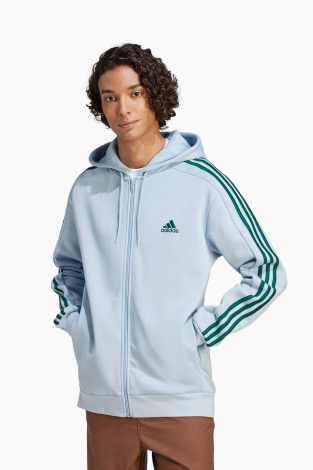 Кофта adidas Essentials Fleece 3S FZ - голубой