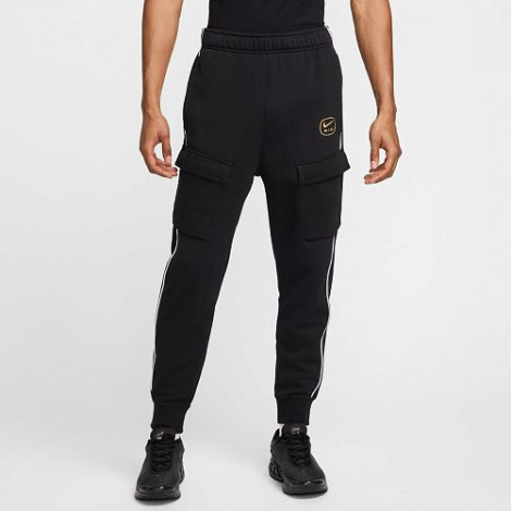 Спортивні штани Nike AIR FLEECE CARGO TROUSERS чорно-біло-золоті HM0180-010