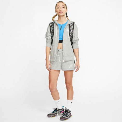Толстовка жіноча Nike W NSW GYM VNTG HOODIE FZ сіра CJ1694-063
