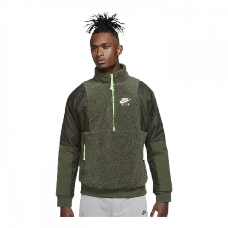 Кофта Nike Mens Sportswear Sherpa Half Zip Jacket Carbon Green